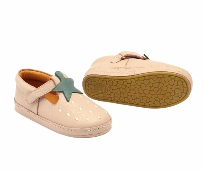 Donsje Amsterdam Low Shoes Girls Bowi Shoes Light Rose Leather