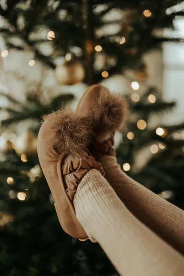 Donsje Amsterdam Low Shoes Girls Izebella Ballerinas Walnut Sheep Leather