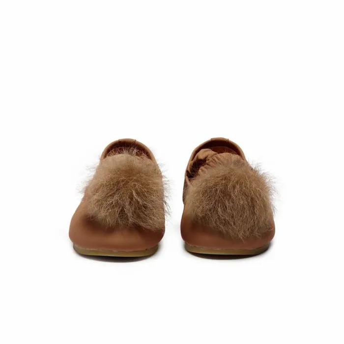 Donsje Amsterdam Low Shoes Girls Izebella Ballerinas Walnut Sheep Leather