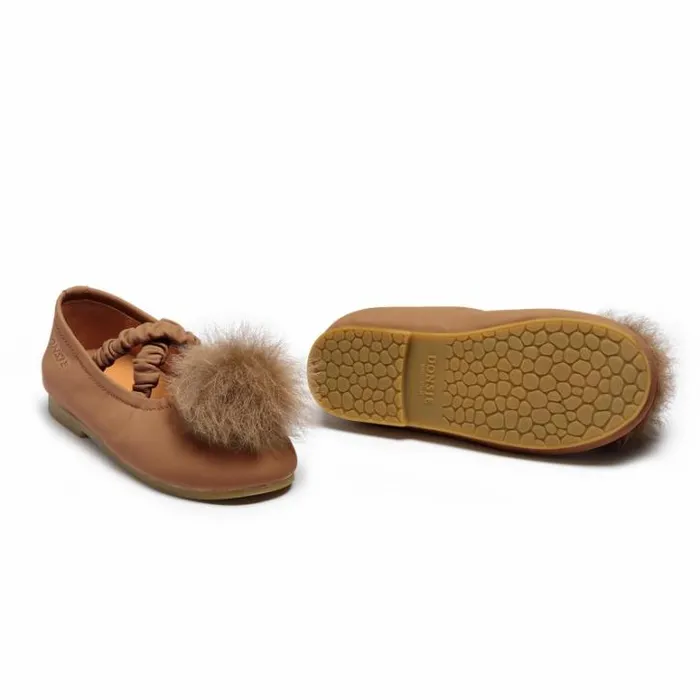 Donsje Amsterdam Low Shoes Girls Izebella Ballerinas Walnut Sheep Leather