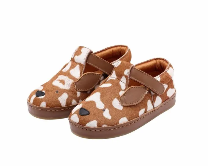 Donsje Amsterdam Low Shoes Girls Xan Exclusive Brown Spotted Cow Hair
