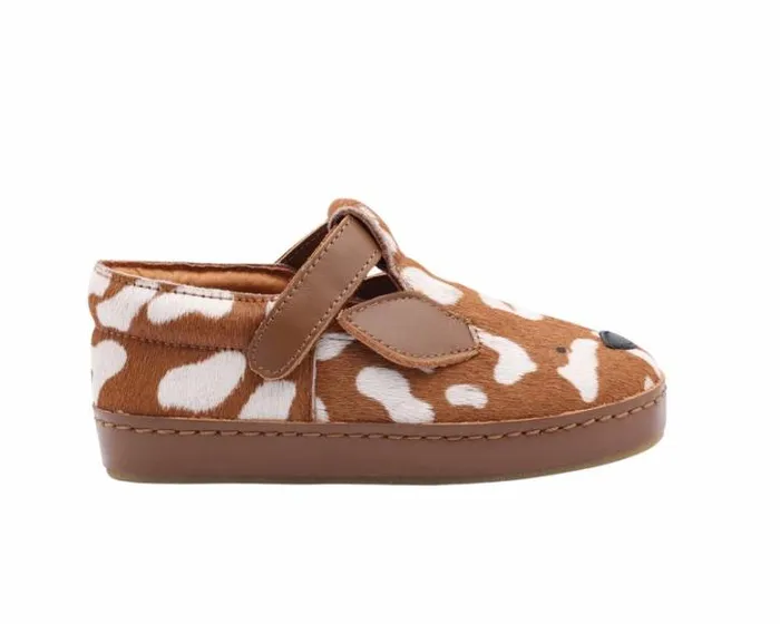 Donsje Amsterdam Low Shoes Girls Xan Exclusive Brown Spotted Cow Hair