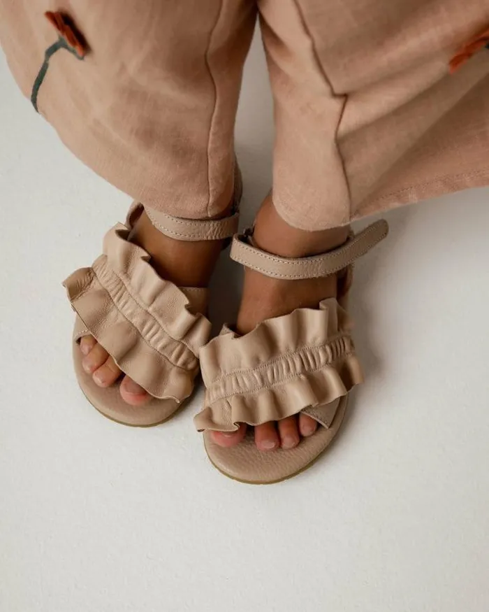 Donsje Amsterdam Sandals Girls Fine Sandals Light Rose Leather