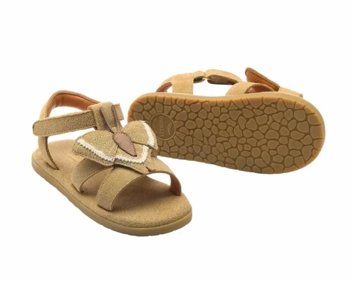 Donsje Amsterdam Sandals Girls Iles Sky Truffle Metallic Leather