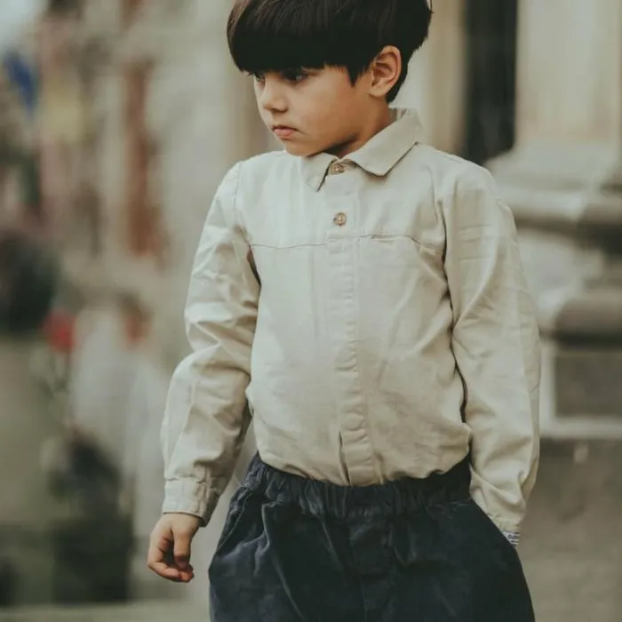 Donsje Amsterdam Shirts and Blouses Boys Lambert Shirt Feather Beige