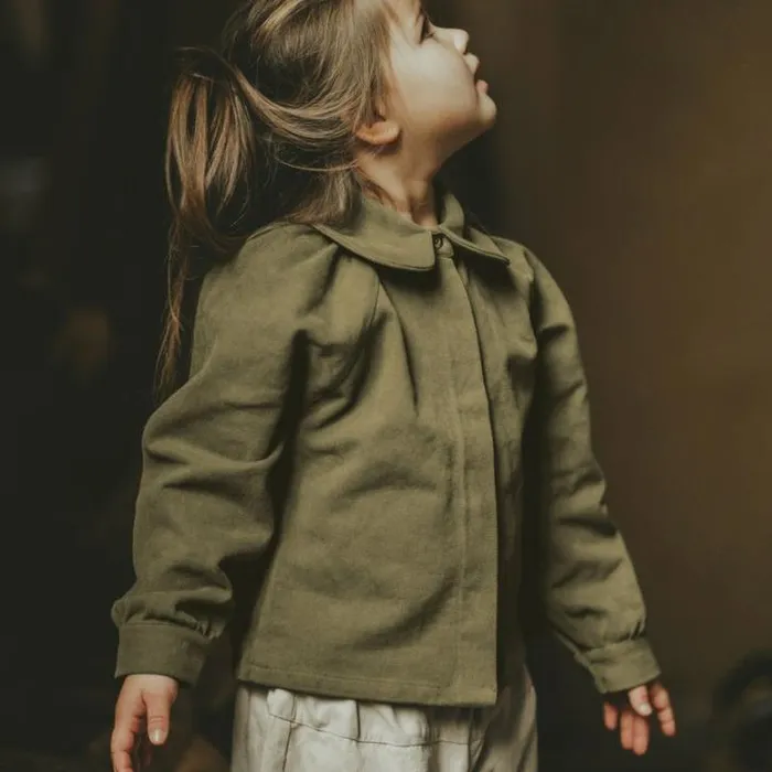 Donsje Amsterdam Shirts and Blouses Girls Dolli Blouse Dark Olive