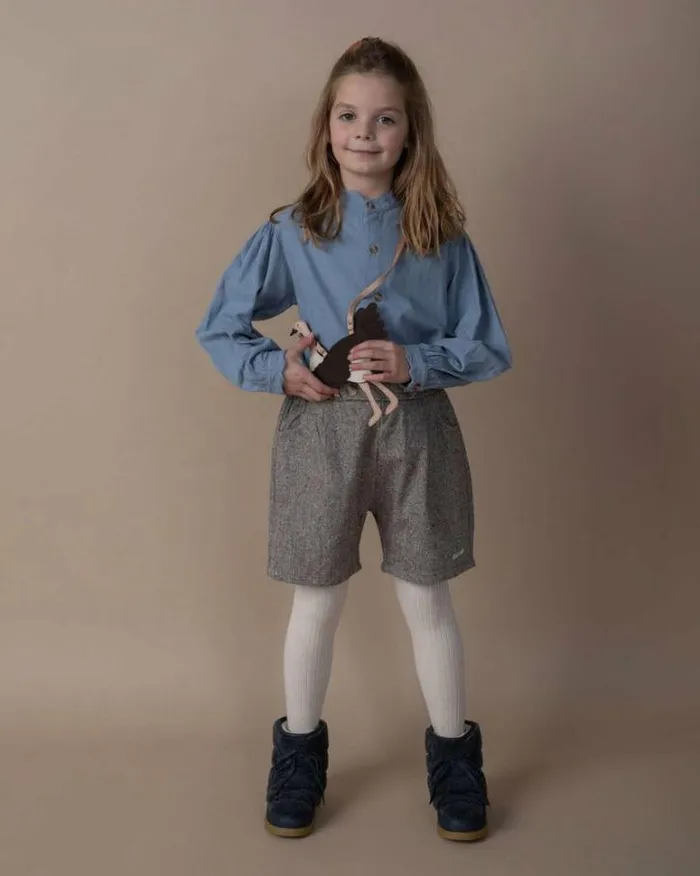 Donsje Amsterdam Shirts and Blouses Girls Flo Blouse Foggy Blue