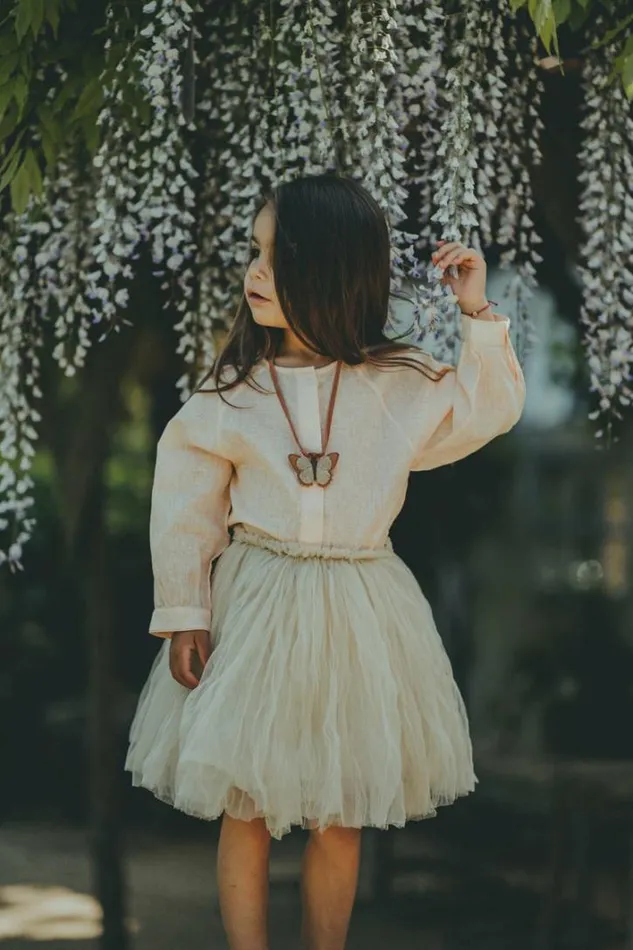 Donsje Amsterdam Shirts and Blouses Girls Lily Blouse Cloudy Rose Melange