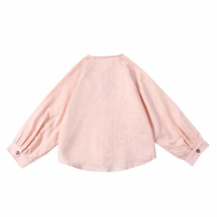 Donsje Amsterdam Shirts and Blouses Girls Lily Blouse Cloudy Rose Melange