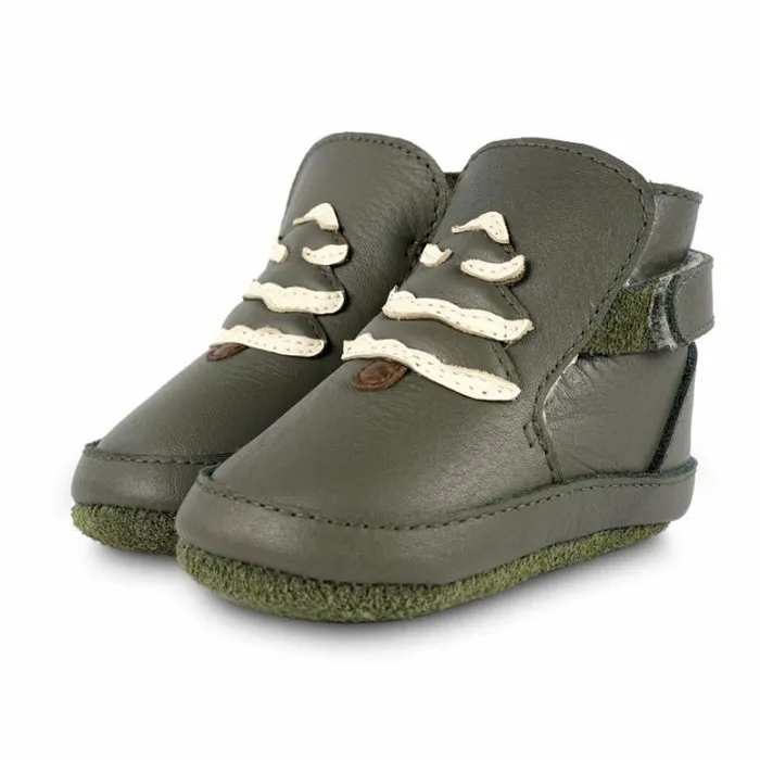 Donsje Amsterdam Shoes Baby Aggas Booties Olive Leather