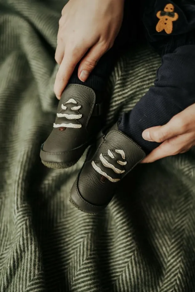 Donsje Amsterdam Shoes Baby Aggas Booties Olive Leather