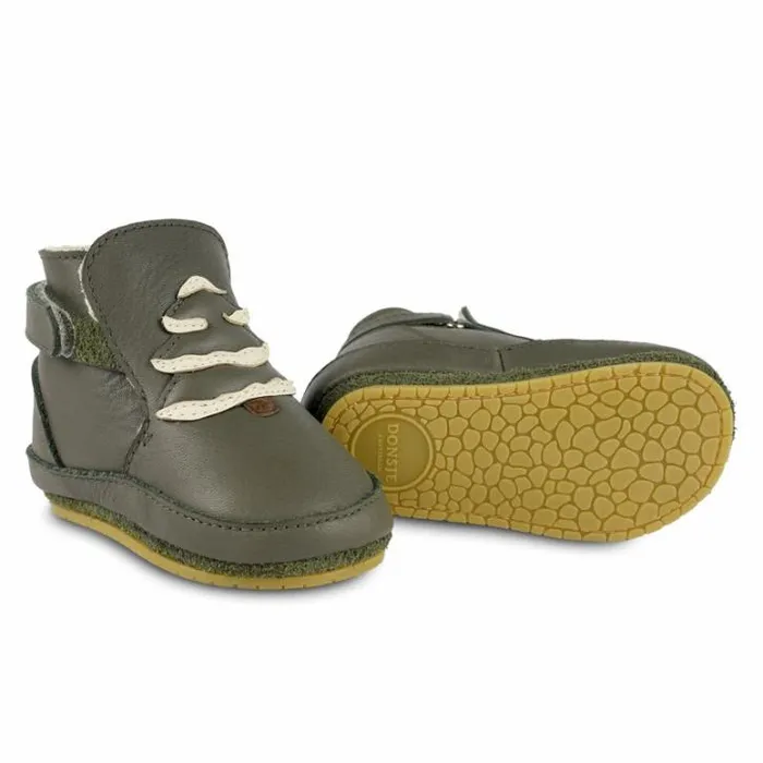 Donsje Amsterdam Shoes Baby Aggas Booties Olive Leather