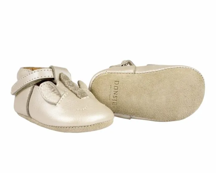 Donsje Amsterdam Shoes Baby Blinc Shoes Off White Metallic Leather