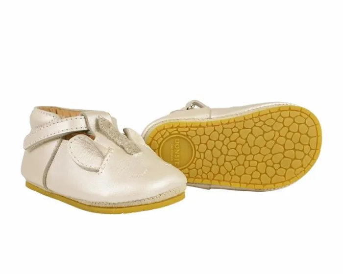 Donsje Amsterdam Shoes Baby Blinc Shoes Off White Metallic Leather