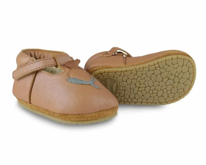 Donsje Amsterdam Shoes Baby Carlie Caramel Metallic Nubuck