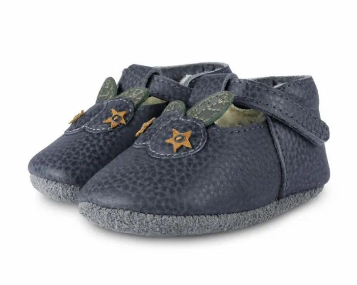 Donsje Amsterdam Shoes Baby Carlie Petrol Grain Leather