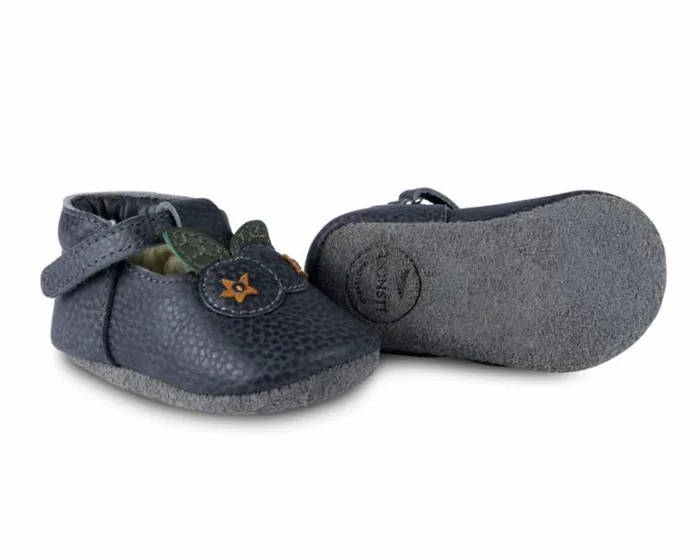 Donsje Amsterdam Shoes Baby Carlie Petrol Grain Leather