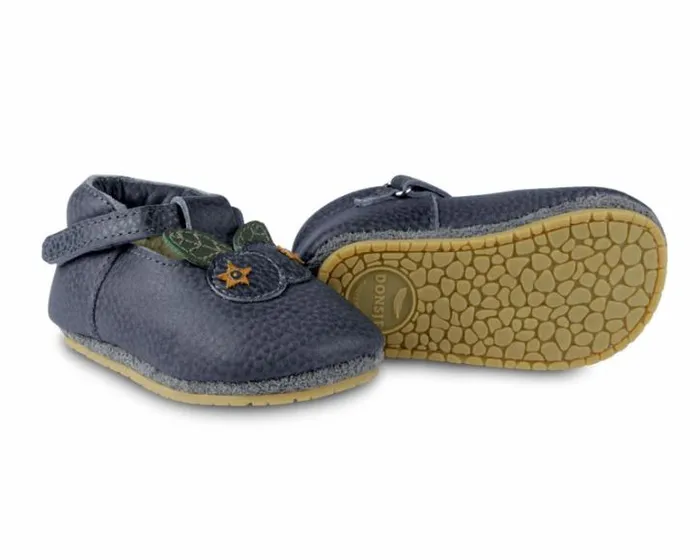 Donsje Amsterdam Shoes Baby Carlie Petrol Grain Leather