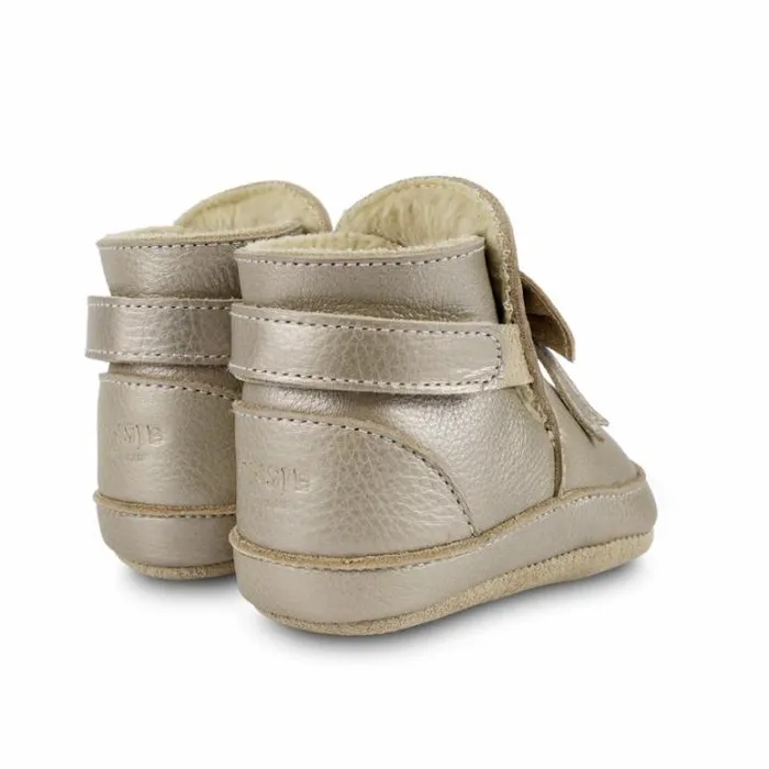 Donsje Amsterdam Shoes Baby Cubow Booties Champagne Metallic Leather