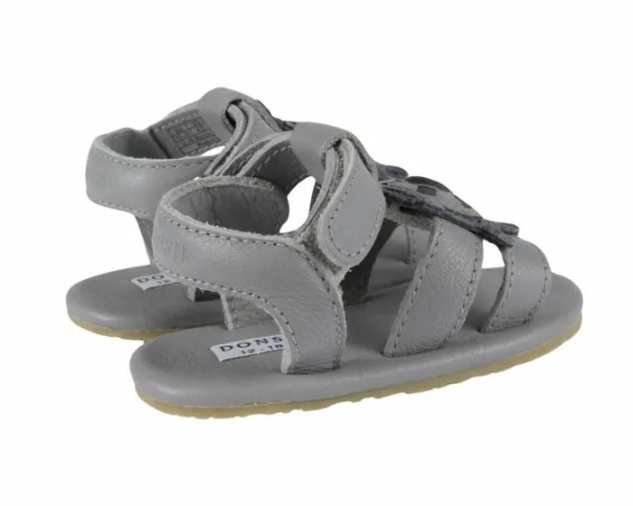 Donsje Amsterdam Shoes Baby Flops Light Grey Betting Leather
