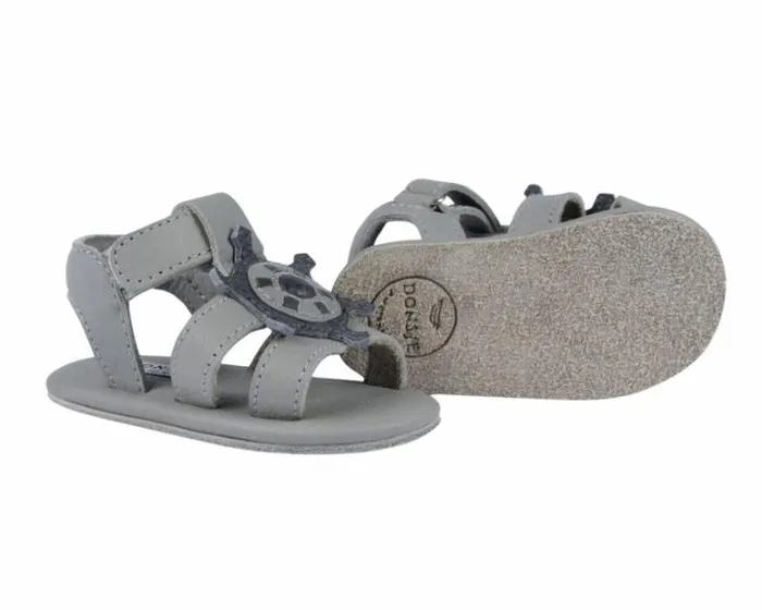 Donsje Amsterdam Shoes Baby Flops Light Grey Betting Leather