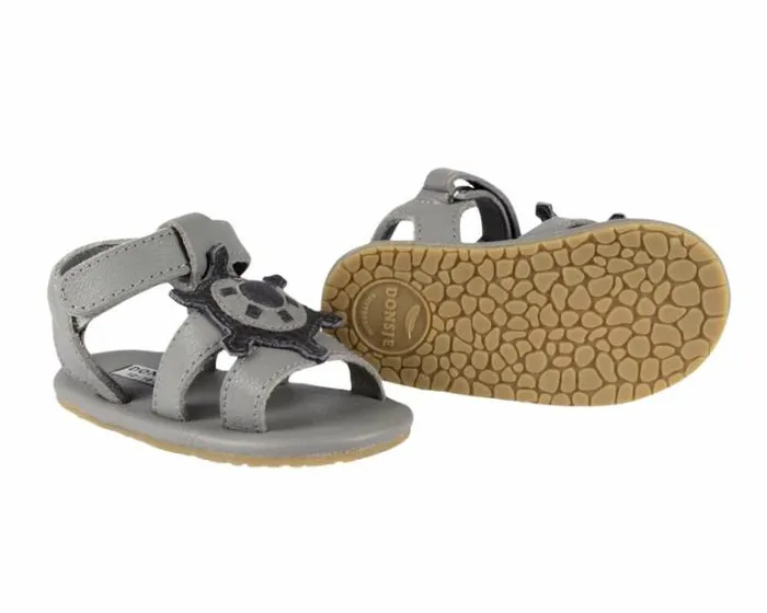 Donsje Amsterdam Shoes Baby Flops Light Grey Betting Leather