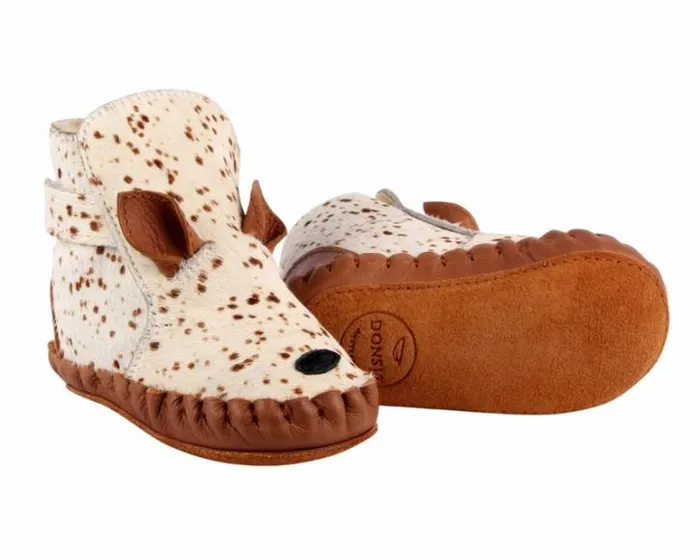 Donsje Amsterdam Shoes Baby Kapi Exclusive Bambi Spotted Cow Hair