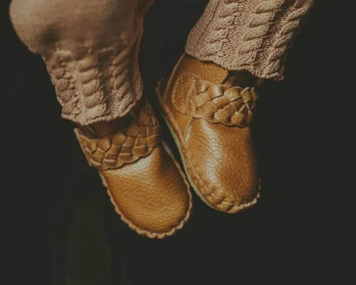 Donsje Amsterdam Shoes Baby Mace Booties Toast Grain Leather
