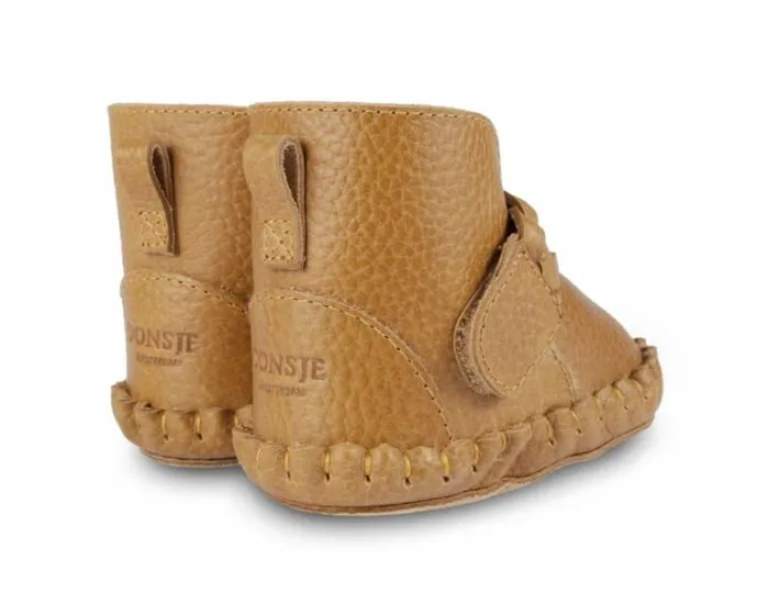 Donsje Amsterdam Shoes Baby Mace Booties Toast Grain Leather