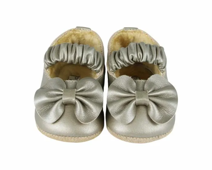 Donsje Amsterdam Shoes Baby Neni Ballerinas Champagne Metallic Leather