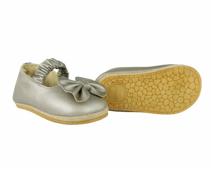 Donsje Amsterdam Shoes Baby Neni Ballerinas Champagne Metallic Leather