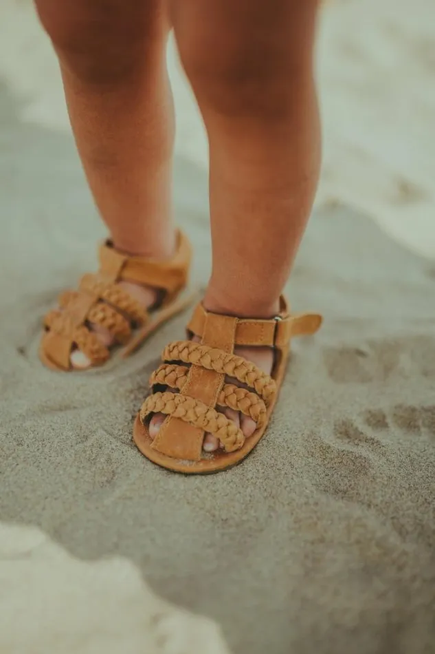 Donsje Amsterdam Shoes Baby Pam Sandals Camel Classic Leather