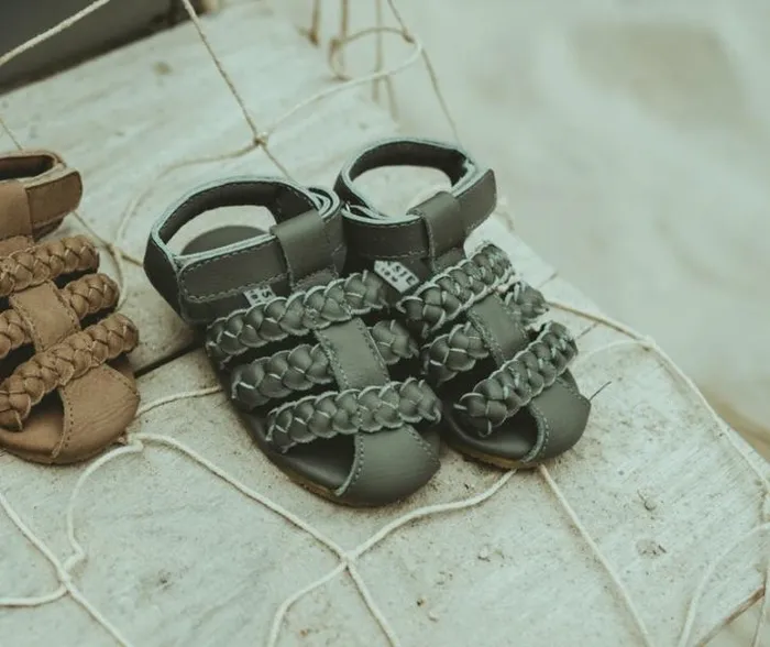 Donsje Amsterdam Shoes Baby Pam Sandals Petrol Nubuck