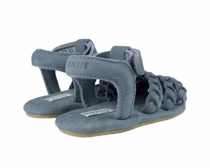 Donsje Amsterdam Shoes Baby Pam Sandals Petrol Nubuck