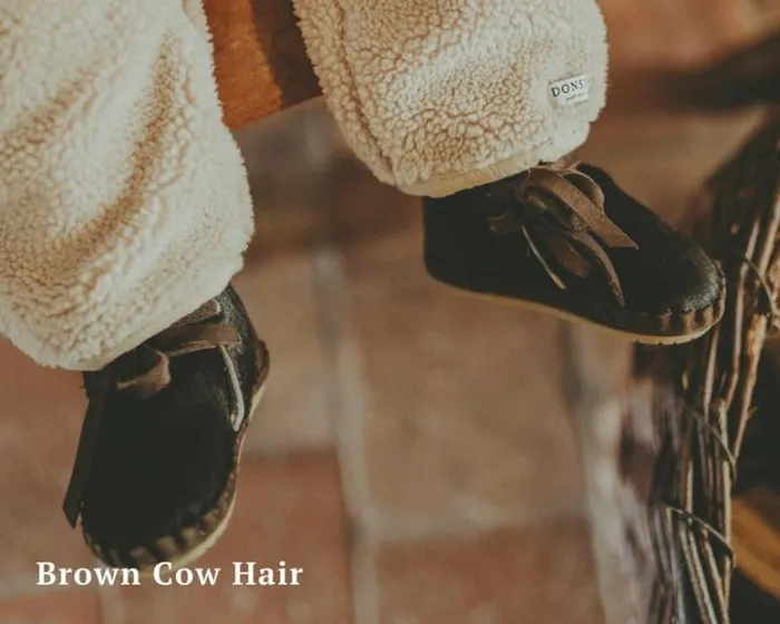 Donsje Amsterdam Shoes Baby Pina Exclusive Brown Cow Hair