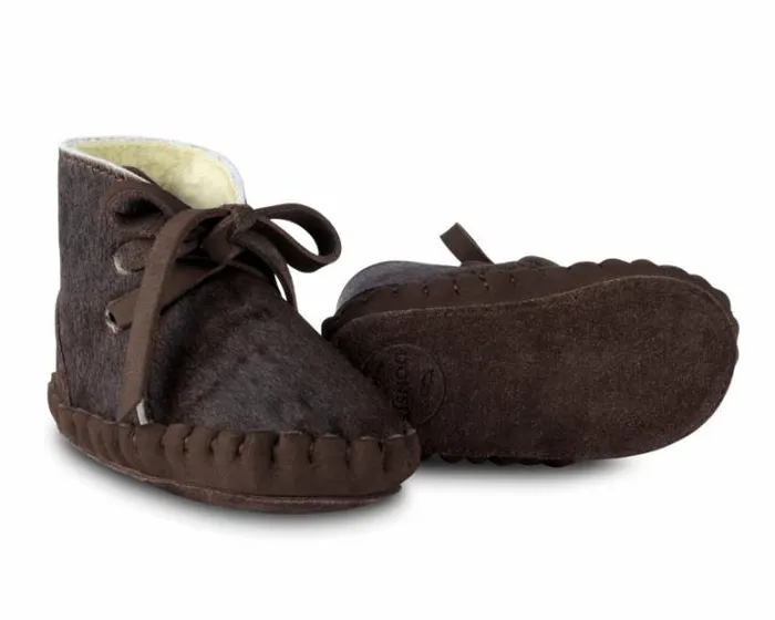 Donsje Amsterdam Shoes Baby Pina Exclusive Brown Cow Hair