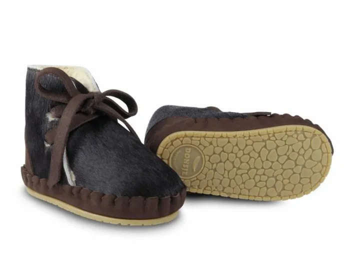 Donsje Amsterdam Shoes Baby Pina Exclusive Brown Cow Hair