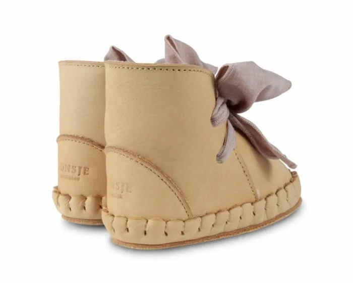 Donsje Amsterdam Shoes Baby Pina Organza Booties Kaki Nubuck