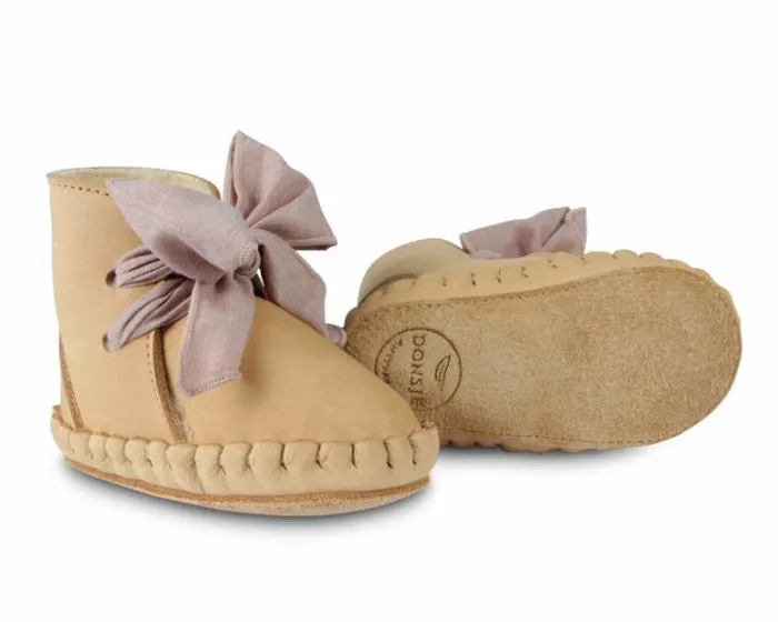 Donsje Amsterdam Shoes Baby Pina Organza Booties Kaki Nubuck