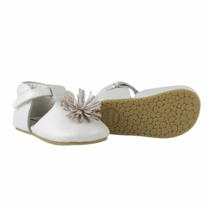 Donsje Amsterdam Shoes Baby Poms Shoes Off White Metallic Leather