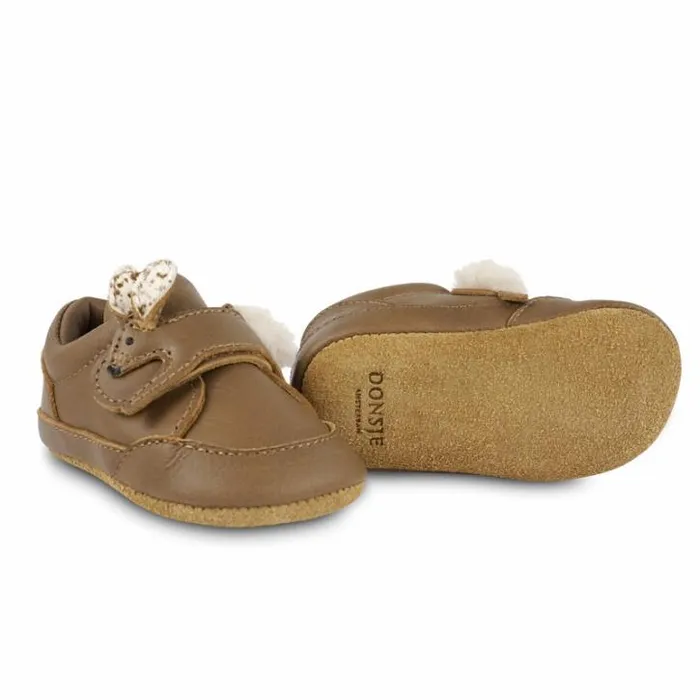 Donsje Amsterdam Shoes Baby Rere Sneakers Cognac Classic Leather