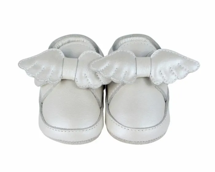 Donsje Amsterdam Shoes Baby Sela Off White Metallic Leather