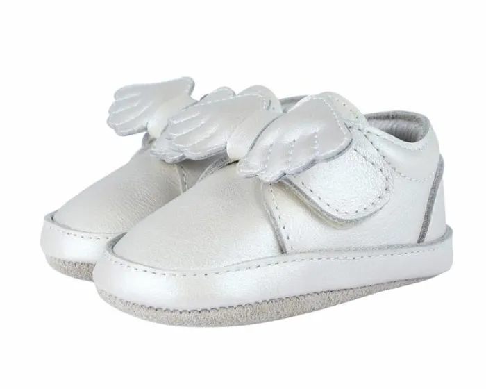 Donsje Amsterdam Shoes Baby Sela Off White Metallic Leather