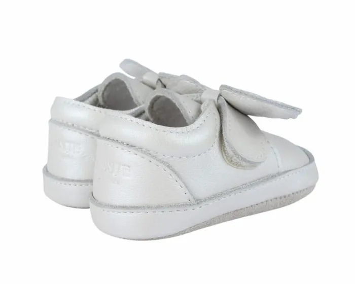 Donsje Amsterdam Shoes Baby Sela Off White Metallic Leather