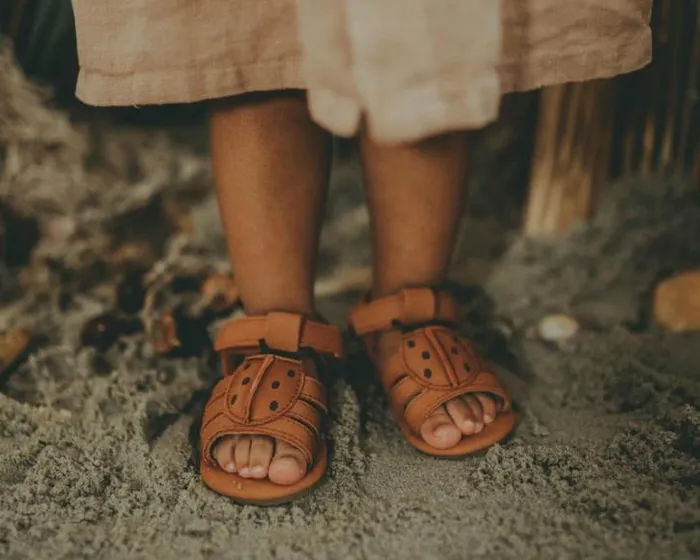 Donsje Amsterdam Shoes Baby Tuti Sky Sandals Walnut Nubuck
