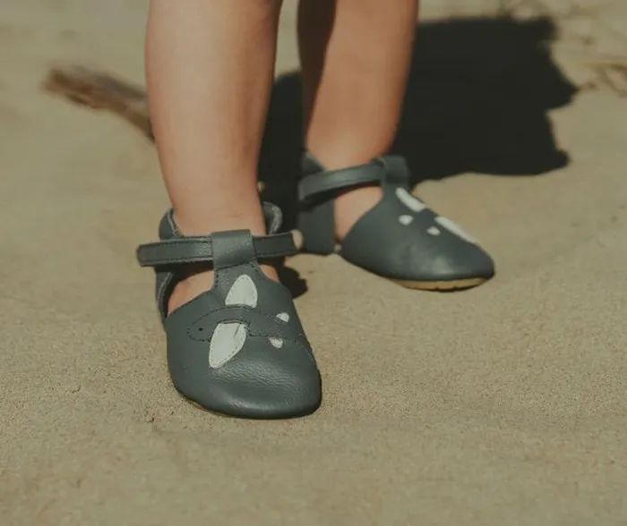 Donsje Amsterdam Shoes Baby Zizu Shoes Blue Stone Leather