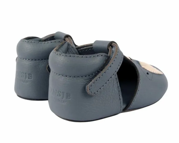 Donsje Amsterdam Shoes Baby Zizu Shoes Blue Stone Leather
