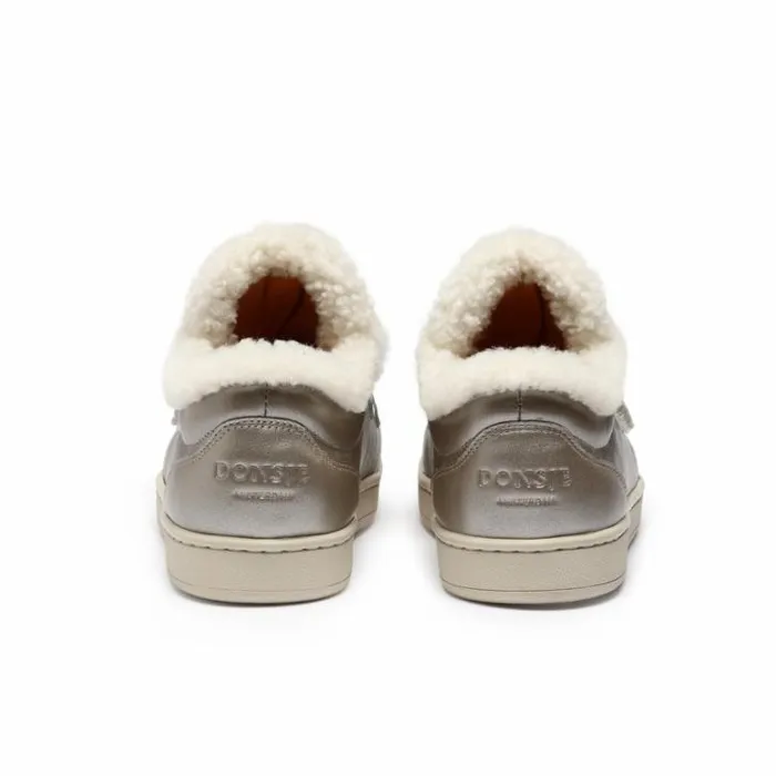 Donsje Amsterdam Sneakers Girls Hanzell Sneakers Champagne Metallic Leather