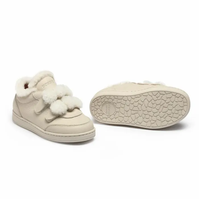 Donsje Amsterdam Sneakers Girls Hanzell Sneakers Cream Leather