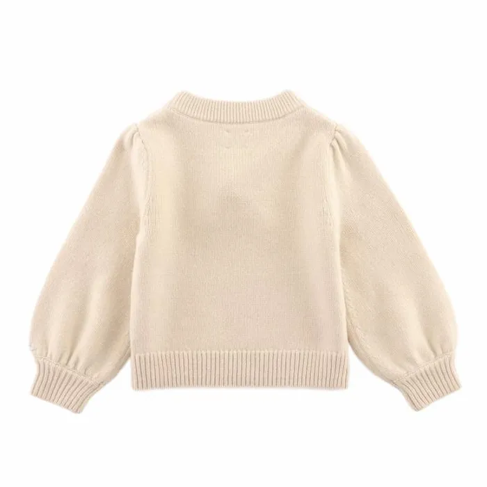 Donsje Amsterdam Sweaters and Cardigans Baby Denna Merino Wool Sweater Soft Sand